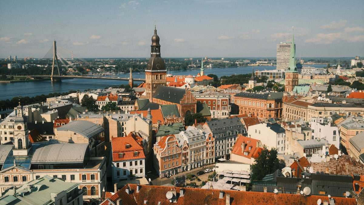 Aerial View of Riga, Latvia