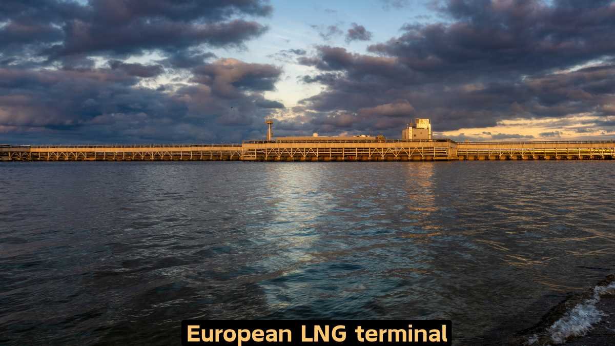 European LNG terminal night