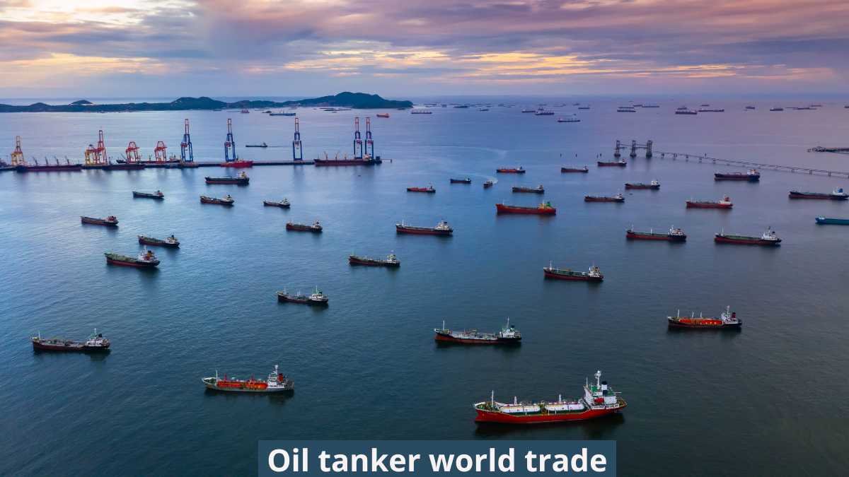 Global trade container ships