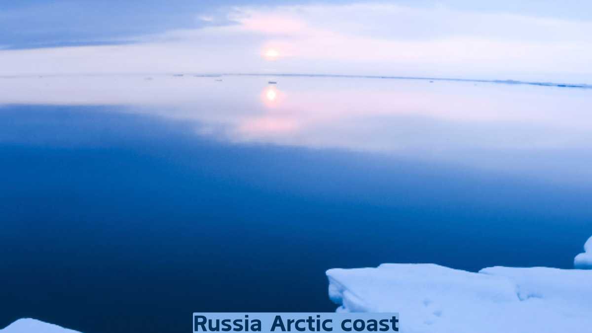 Russia Arctic coast map