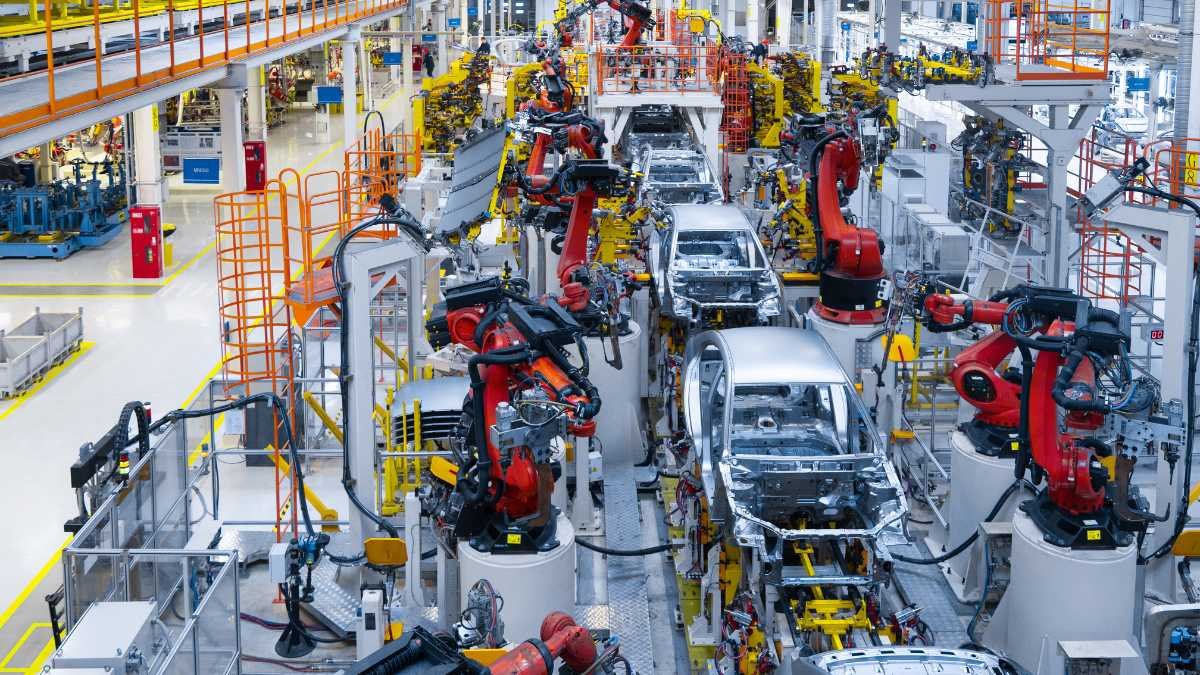 empty car assembly line