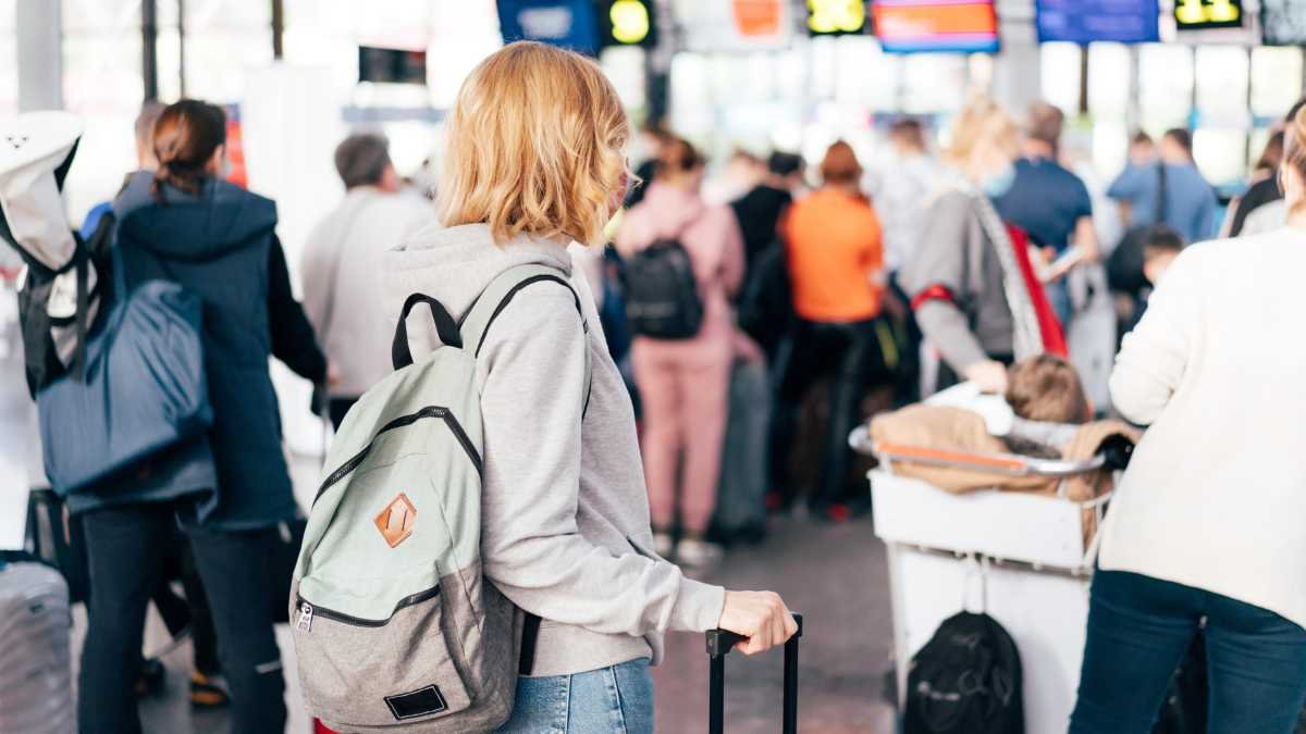 Airport immigration checkpoint