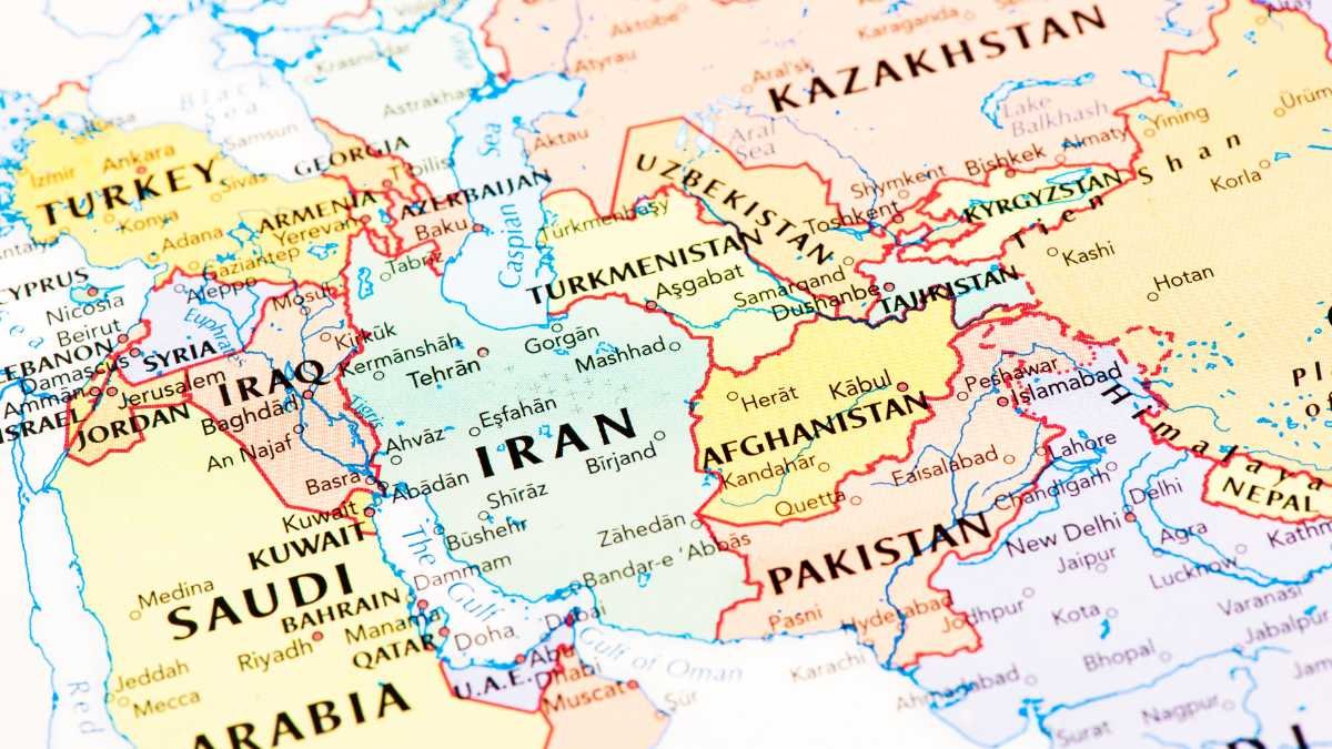 Central Asia regional map