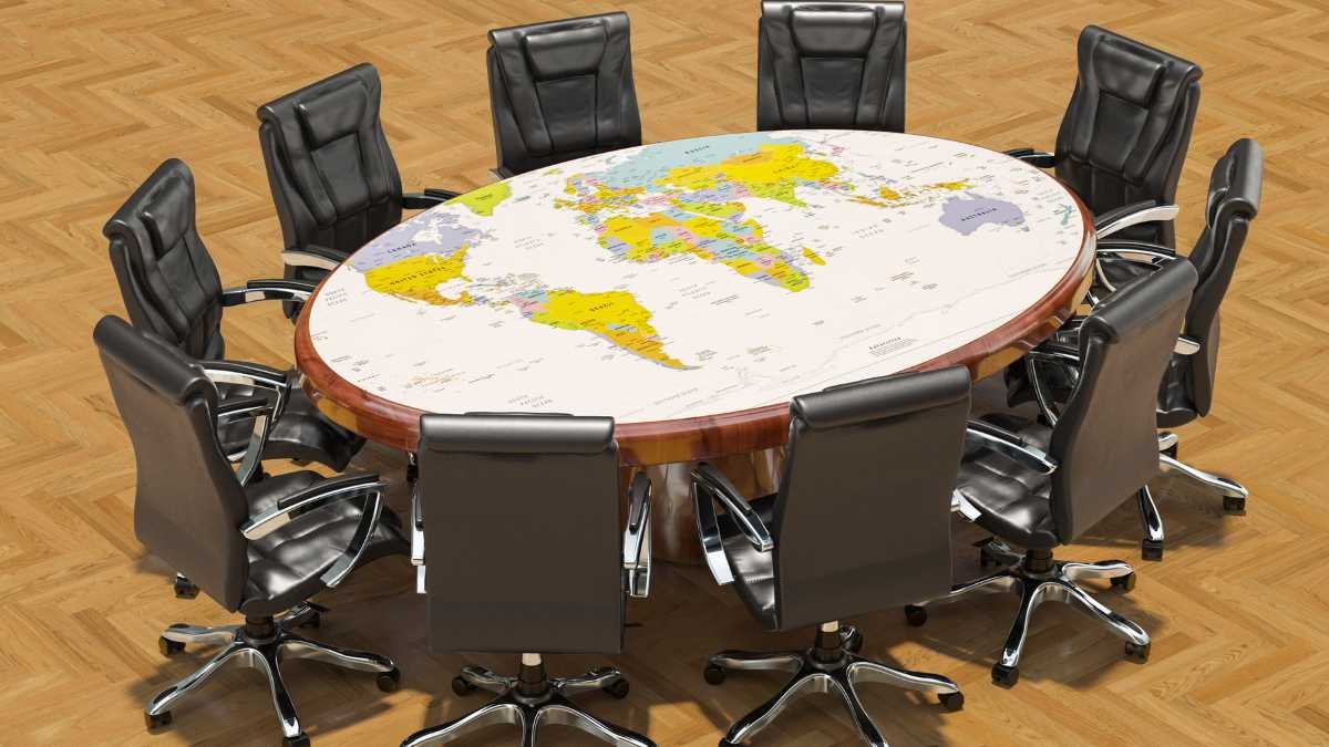 Global Political Meeting Concept