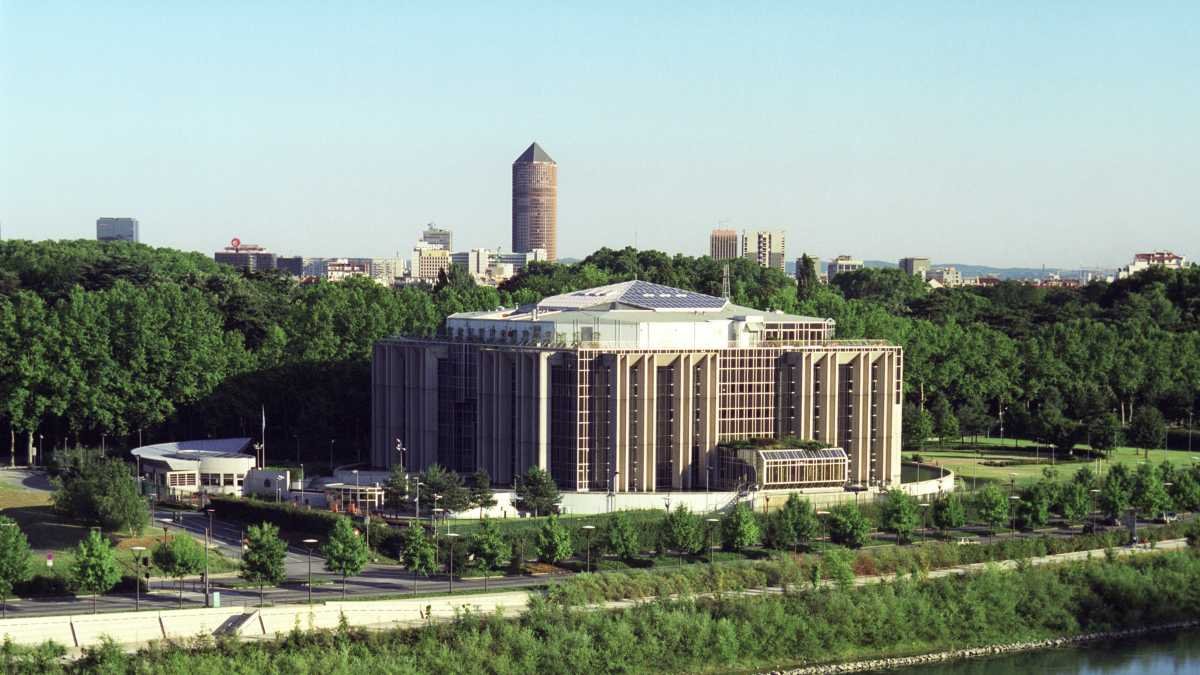 Interpol headquaters building in Lyon France