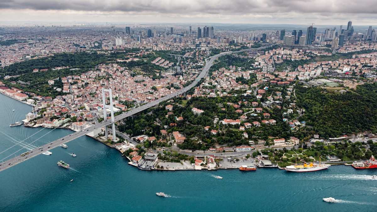 Istanbul Bosphorus aerial