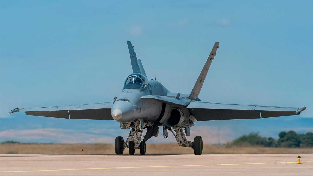 fighter jet on a runway